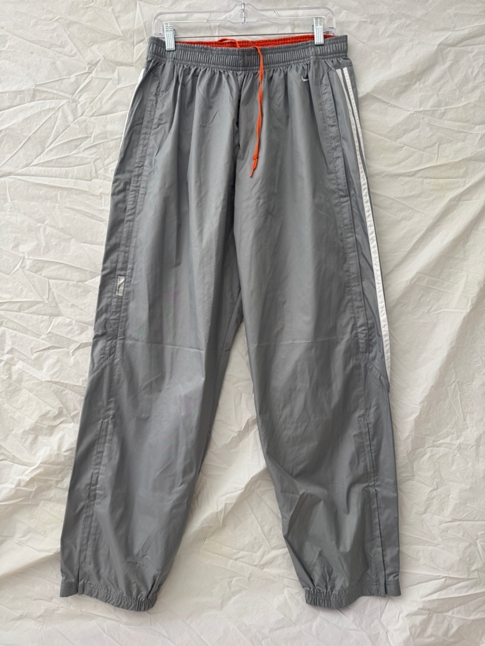 Men's 90’s Y2K Blokecore Gray Nike Soccer Track Pants with Zippered Leg